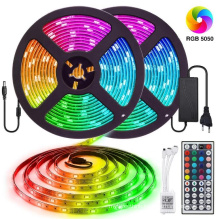 Amazon popular 10 meter not waterproof 12V low voltage 5050RGB light with 44 key infrared controller LED set